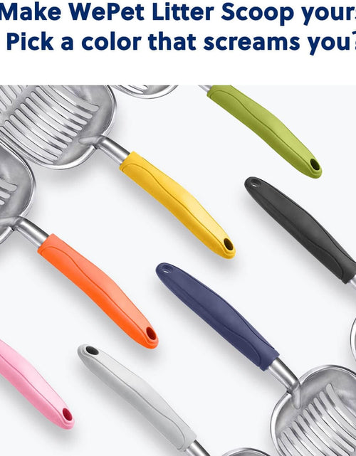 Load image into Gallery viewer, Cat Litter Scoop, Aluminum Alloy Sifter, Kitty Metal Scooper, Deep Shovel, Long Handle, Poop Sifting, Kitten Pooper Lifter, Durable, Heavy Duty, for Litter Box
