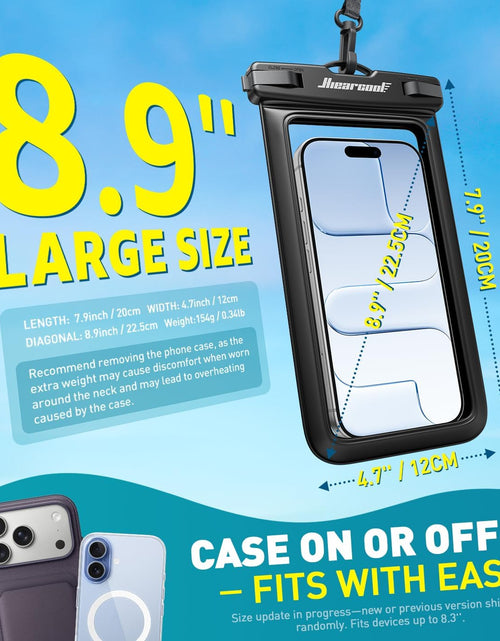 Load image into Gallery viewer, Waterproof Phone Pouch, Waterproof Phone Case for Iphone 15 14 13 12 Pro Max XS Samsung, IPX8 Cellphone Dry Bag Beach Essentials 2Pack-8.3"
