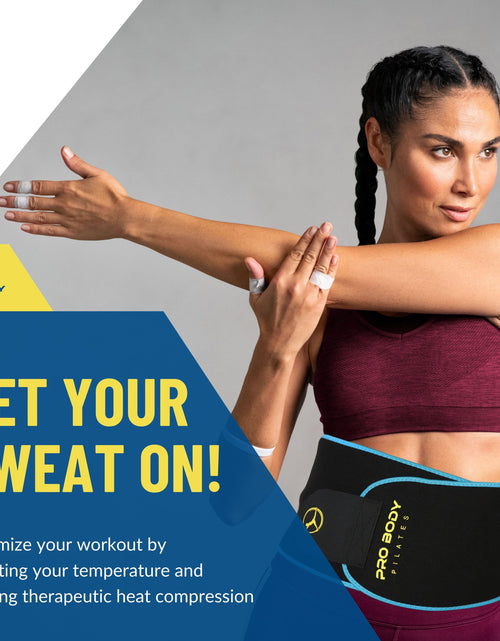 Load image into Gallery viewer, Waist Sweat Band for Women and Men, Sweat Waist Trimmer Belt for High-Intensity Training, Waist Trainer (Blue, S/M)
