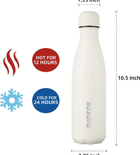 Insulated Water Bottles -17Oz/25Oz, Stainless Steel Water Bottles,Sports Water Bottles Keep Cold for 24 Hours and Hot for 12 Hours,School Water Bottle, BPA Free Kids Water Bottles