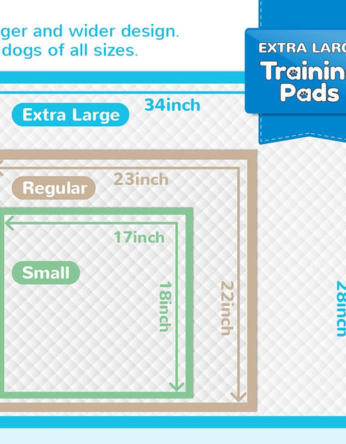 Load image into Gallery viewer, Dog Pee Pad, Puppy Potty Training Pet Pads Dog Pads Extra Large Disposable Super Absorbent &amp; Leak-Free Pee Pads 28"X34"
